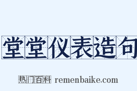 堂堂仪表造句是什么意思的图片